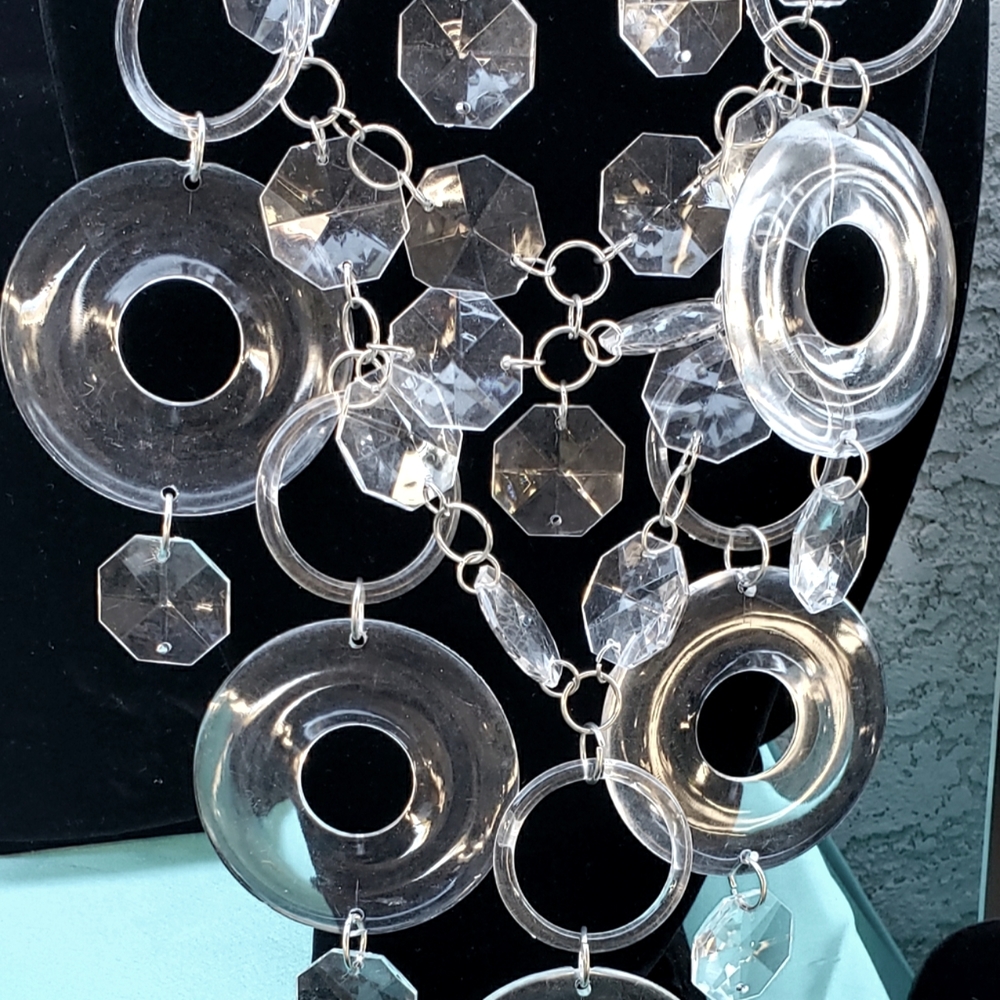 Lucute clear Statement Necklace Set